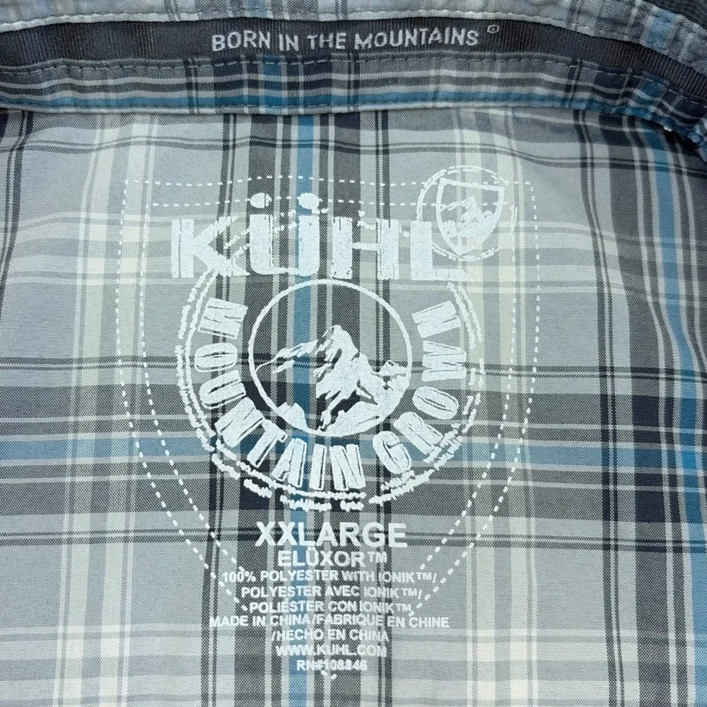 Kuhl Eluxor Shirt Mens XXL Gray Short Sleeve Button Down Outdoors Hiking Summer - Picture 3 of 7